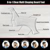 Men's grooming tools with built-in comb and beard styling templates, compatible with any electric shaver, trimmer, or scissors