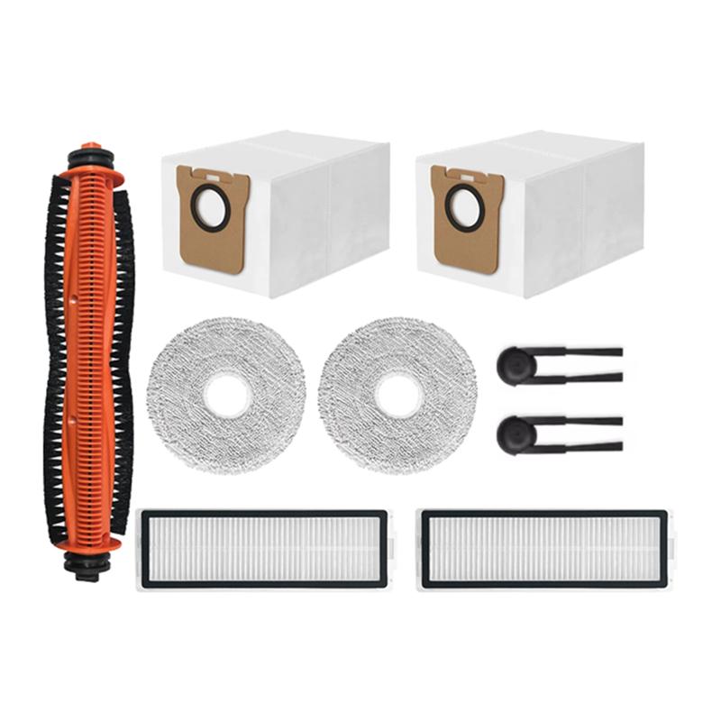 A65T-Replacement Parts Kit For Xiaomi For Mijia M40S OV31CN Vacuum Cleaner-Main Brush, Side Brush, HEPA Filter, Dust Bag, Mop Cl