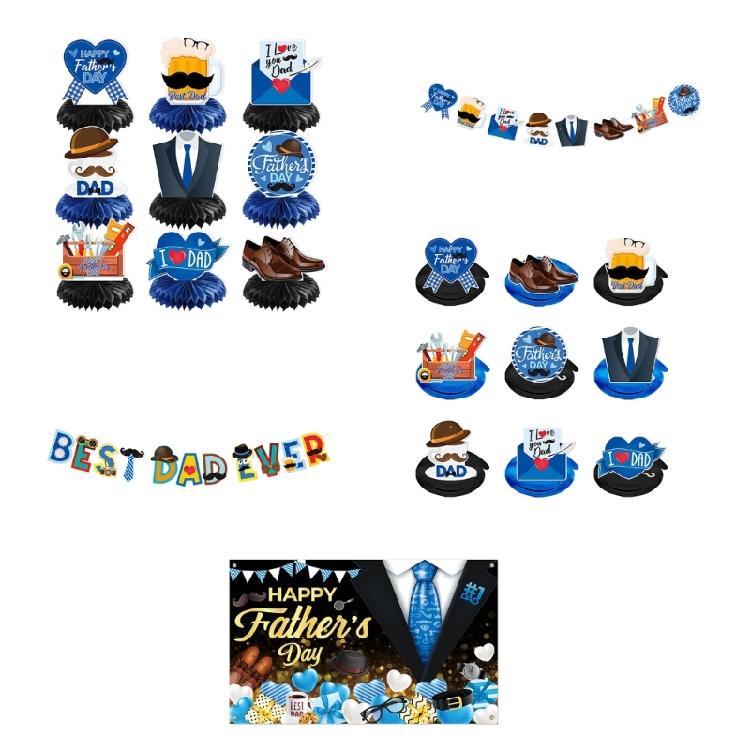 Customizable Father's Day Celebration Decoration With Bright Color Large Backdrop Banners Accessories