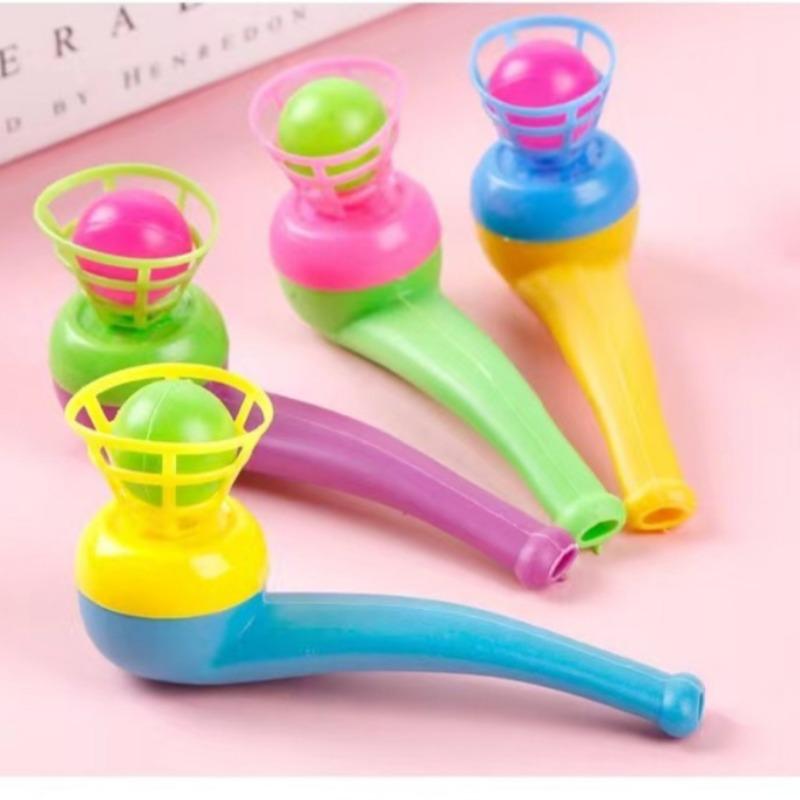 Traditional Plastic Suspension Ball Blowing Toy For Children
