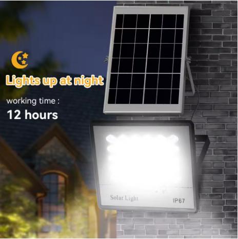 Solar Outdoor Multi-power LED Energy-saving Waterproof Floodlight Remote Control Corridor Garden Garden Balcony Garage Lighting