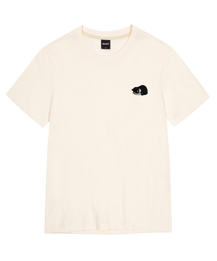 OKSTAR Sleepy Kamnyang Embroidered Short Sleeve T-Shirt (D Type)