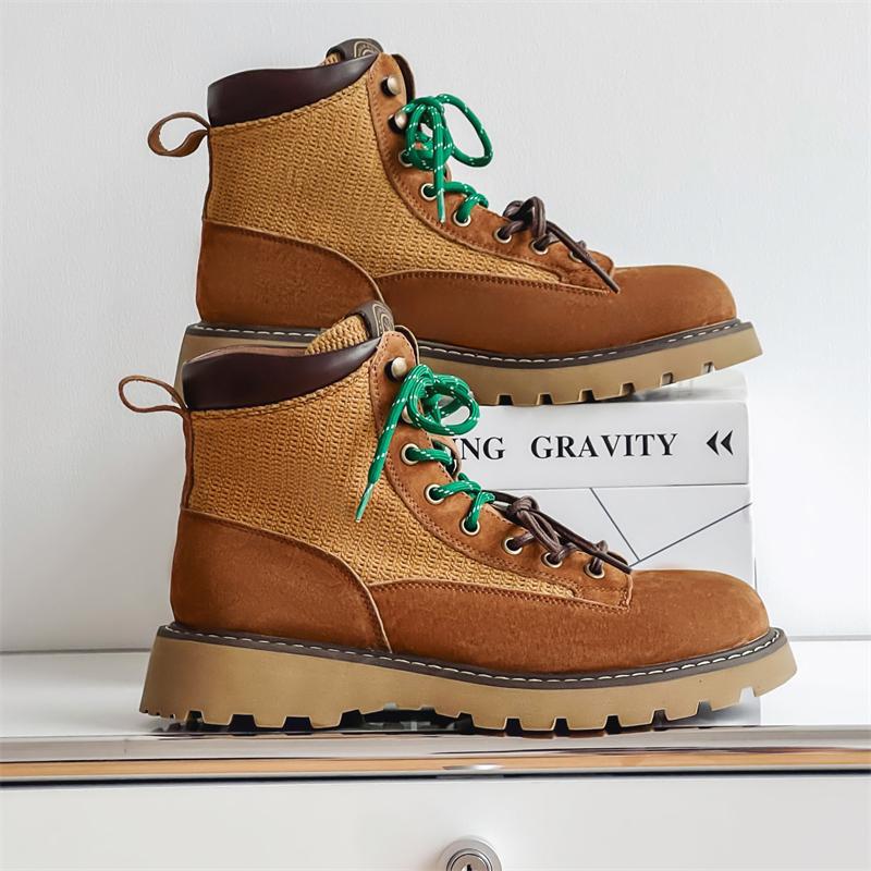 MódaPravá Kůže Kotníkové Boty pro Muže Protiskluzová Platforma Pánské Ležérní Boty Britský Styl Luxusní Pánské Chelsea Boty Volnočasová Chůze