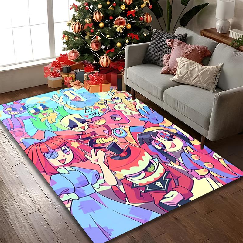 1pc The Amazing Digital Circus Printed Chair Rug for Home Office Use, Living Room Kitchen Game Room Area Carpet