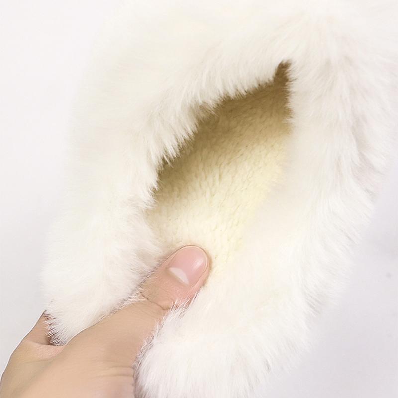 Fashion Fashion Shiny Sequins Cotton Slippers Women Round Toe Platform Cotton Slippers Woman Winter Non Slip House Fur Slides Lady