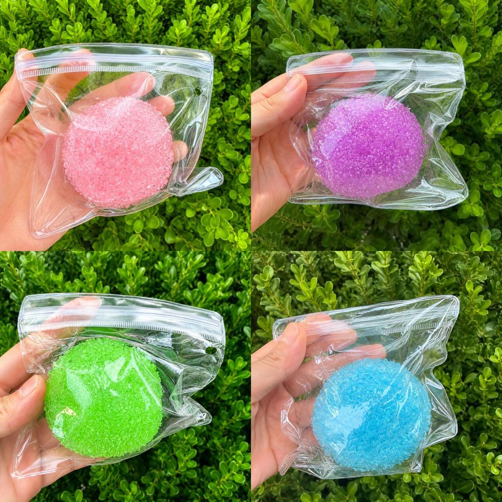 Handmade 6cm Ice Sand Stress Ball With Moldable Material For Kids And Adults