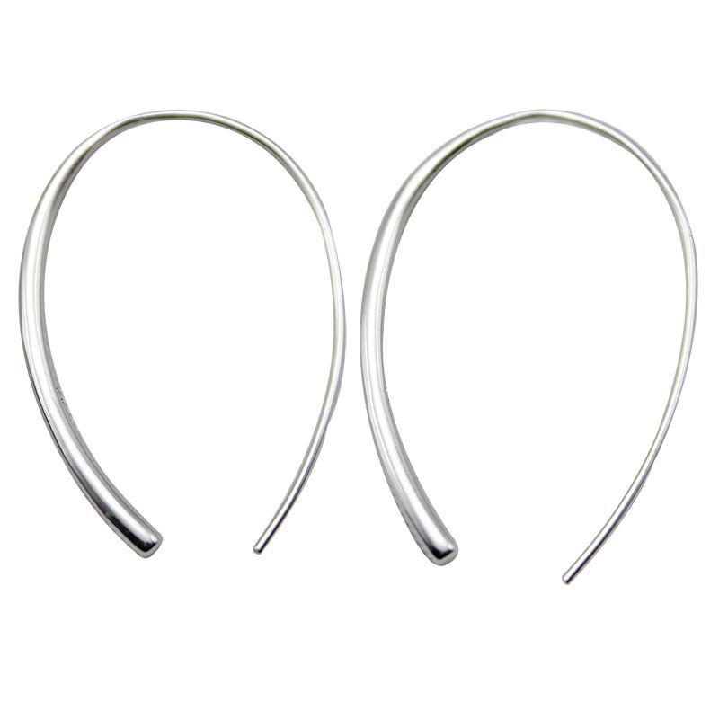 S925 Silver Needle Large Hoop Earrings Hypoallergenic Geometric Design Silver And Gold