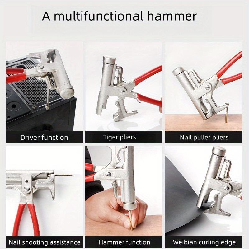 10-in-1 Multifunctional Engineers' Hammer Metal Manual Nailing Tool with Integrated Pliers,Pipe Wrench, Nail Puller, Wire Cutter