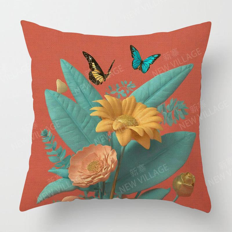 Набор подушек с тропическим растительным узором для декора спальни, кафе, гостиной в стиле инстаграм. Комплект декоративных подушек. Наволочка 40x40см 45x45см 350mmx350mm