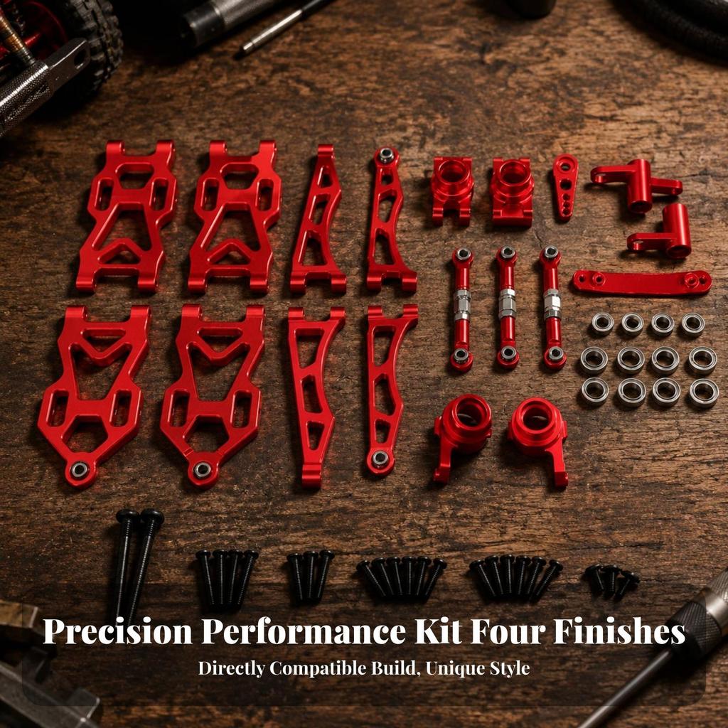 Aluminum RC Car Replacement Parts Set Rigid 1:16 Scale Metal Kit