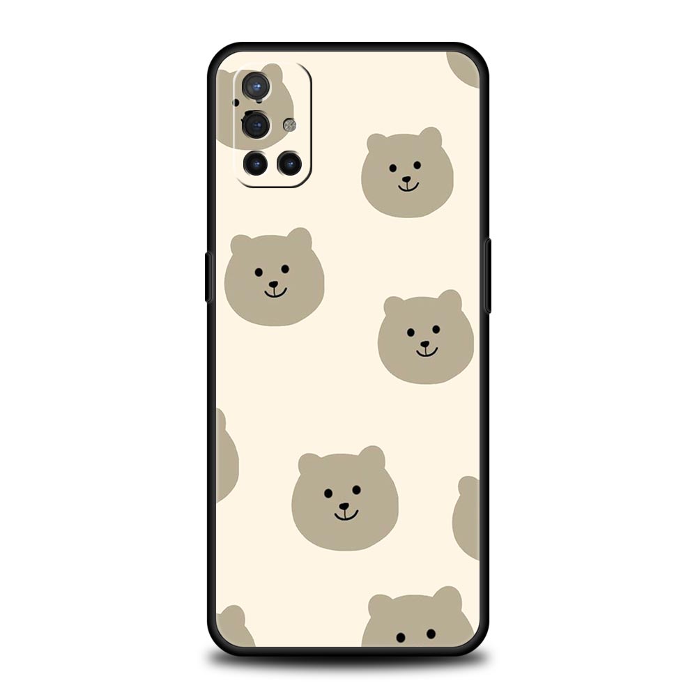 Phone Case For OnePlus 12 11 10 9 Pro 9T 12R 10R 9R 9RT 10T 8T 8 7 6T 7T Nord 2T CE 2 5G N200 N10 N100 Soft Cover Cute BEAR