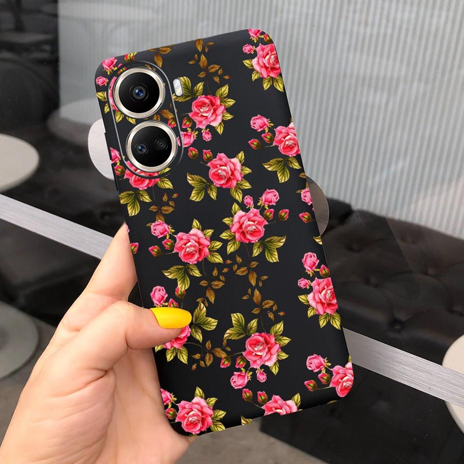Cute Silicone Case For Huawei Nova 10 SE 2022 Fashion Girl Flower Phone Case For Huawei Nova 10 Pro Nova10 10Pro Soft Back Cover