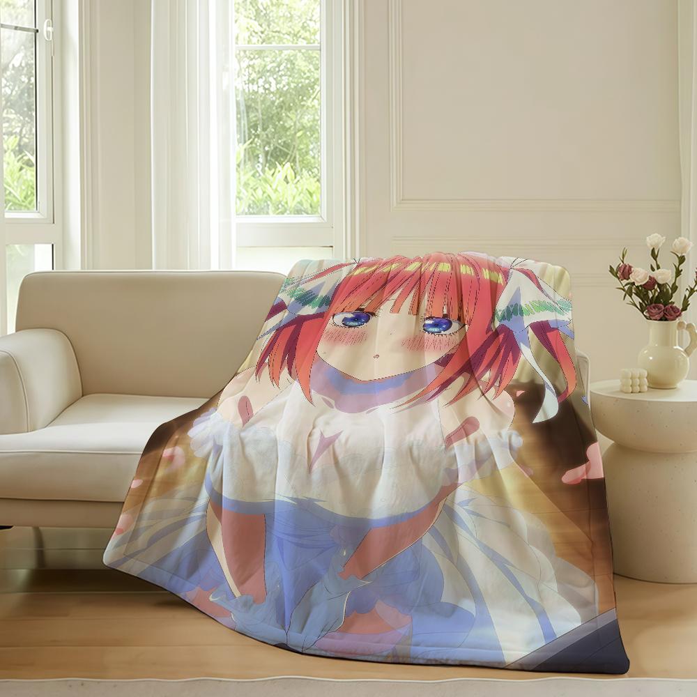 

Anime The Q-Quintessential Quintuplets Blanket For Sofa Office Bed Plane Travel Sleep Read Relax Camping Soft And Warm 30x40in
