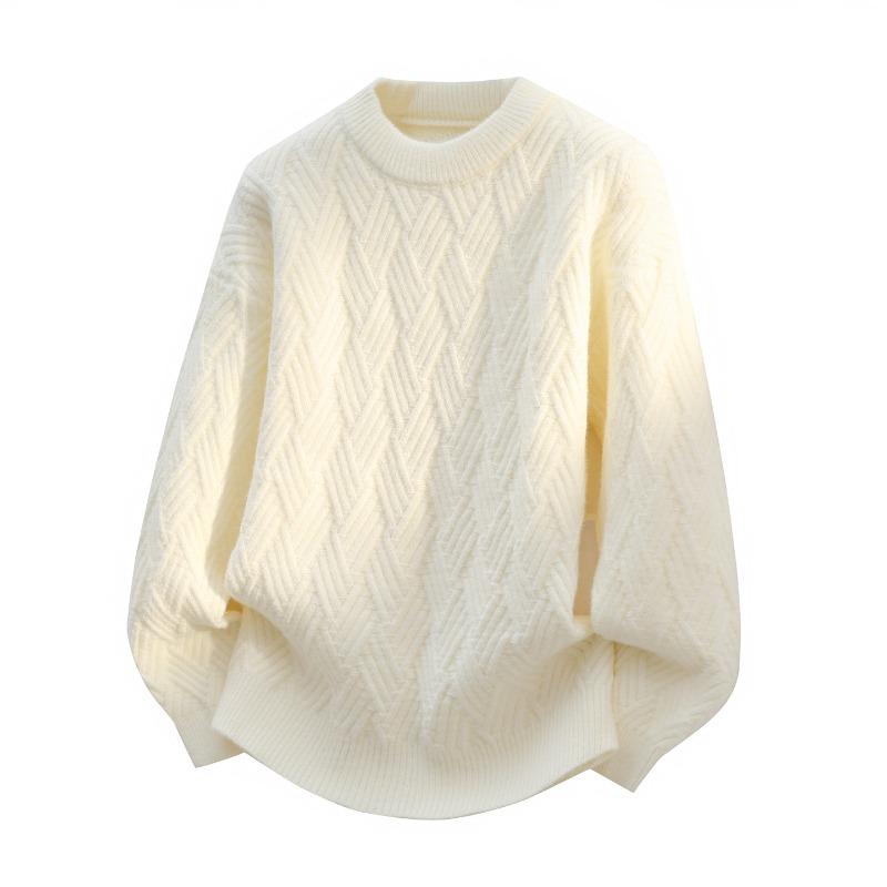 

A Casual crew neck twist knitted sweater men s 2 new autumn and winter fashion trend sweater 4XL