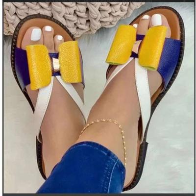 Ladies Shoes 2024 High Quality Summer Women's Slippers Mixed Colors Open Toe Low-heeled Large Size Light Roman Slippers Women