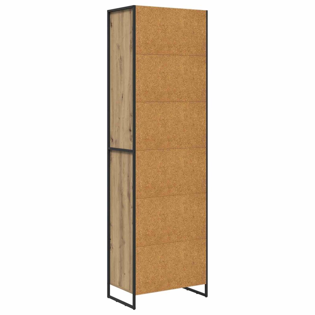 Tall Cabinets Rustic Oak Design 60 x 36 x 200 cm