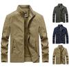 Men's Casual Youth Stand-up Collar Air Force One Spring Autumn Cargo Clothes Tide Jacket  Plus Size