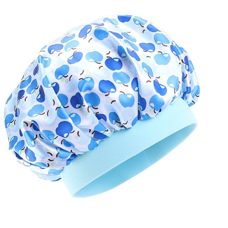 Baby Satin Sleep Cap with Cute Print – Infant Head Scarf & Bath Hat
