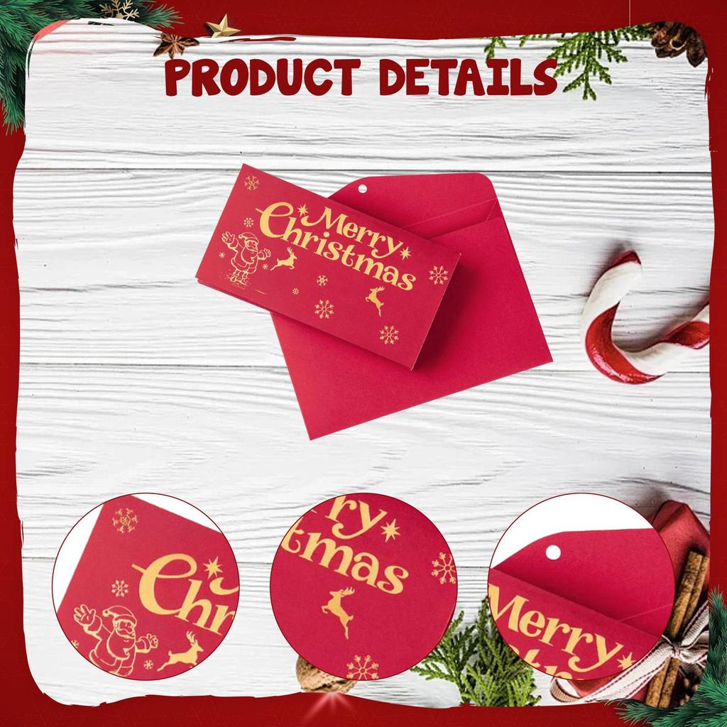 Christmas Moneys Gift Envelope 6 Slots Money Holders for Holiday