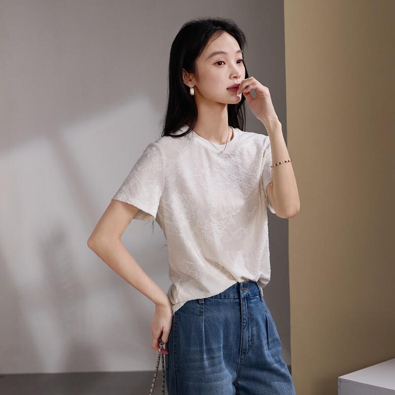 SOFSIL Women s Textured Short-Sleeve T-Shirt M