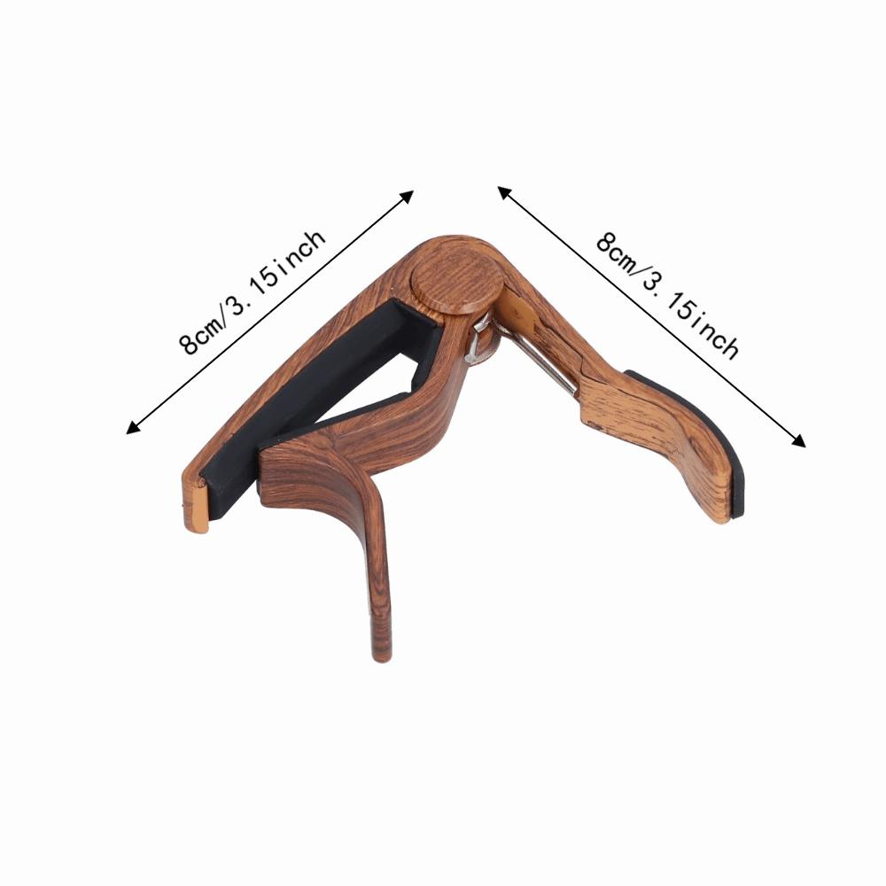 Wood Acoustic Guitar Transpose Capo Guitar Capo with Picks Combo  Stage Playing Auxiliary Tool