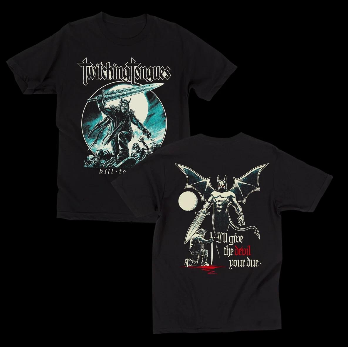 Twitching Tongues band black T-shirt short sleeve All sizes 2XL