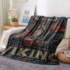 Viking Warrior  Print Flannel Blanket, High quality Comfortable for All Seasons, Home Decor, Warmth and Comfort