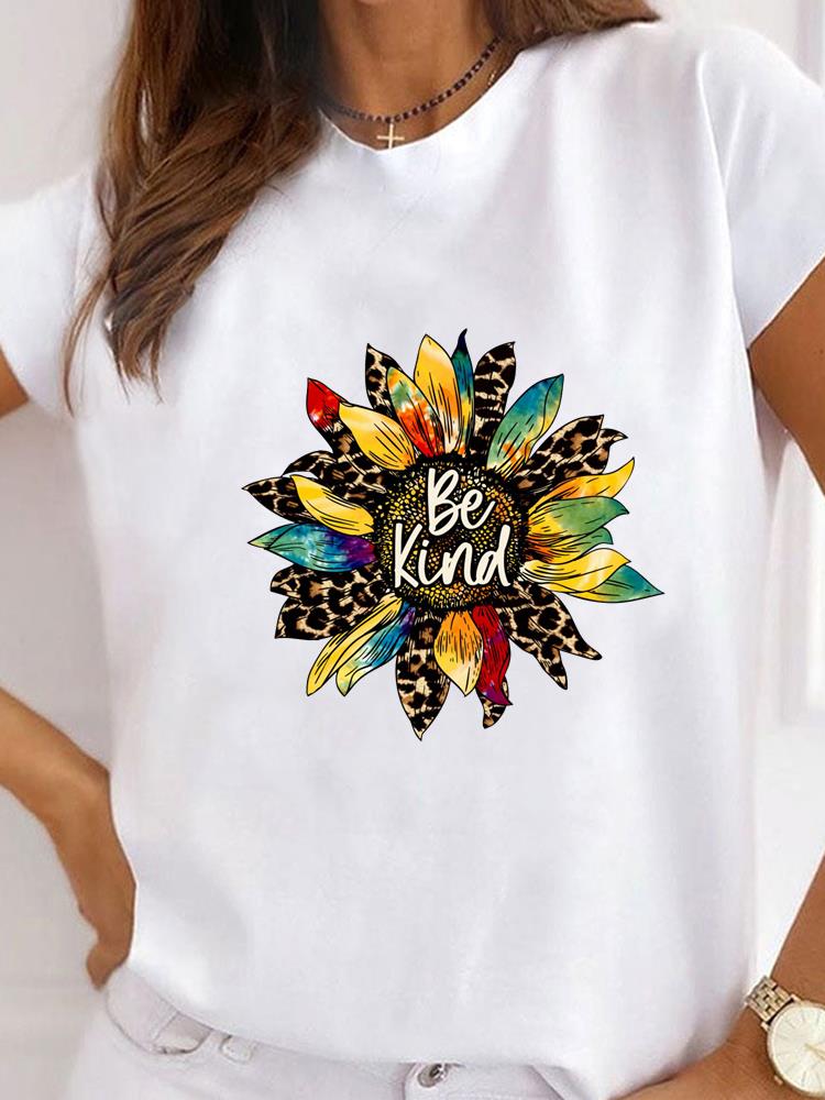 Women Clothes Bee Love Style Letter Clothing Print T Shirt Short Sleeve Summer Top Tee Basic Fashion Graphic T-shirt