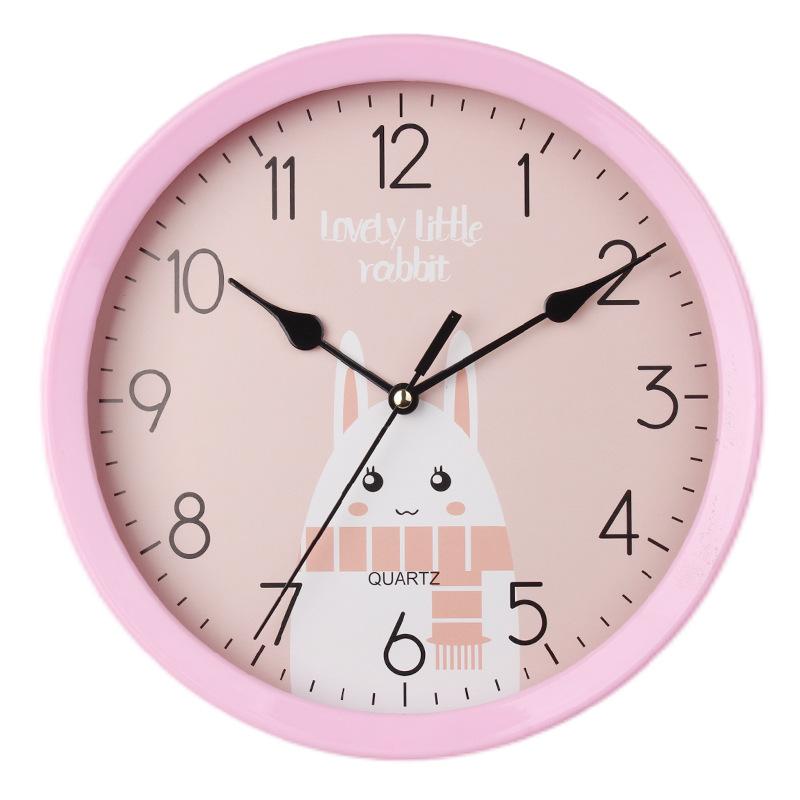 Super Silent Creative Wall Clock Cartoon Clock Wall Clock Cute Simple Home Living Room Children's Room Bedroom Wall Clock