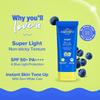 Aqualogica Bright+ Tone Up Sunscreen SPF 50+ PA++++ with Blue Light Protection 50g Pack of 1
