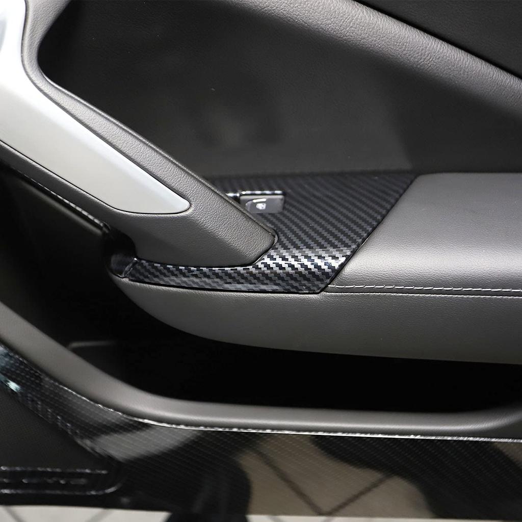 Carbon Fiber Window Lift Trim Switch Panel Decorations for Chevrolet Corvette C7 2014-2019 Accessories