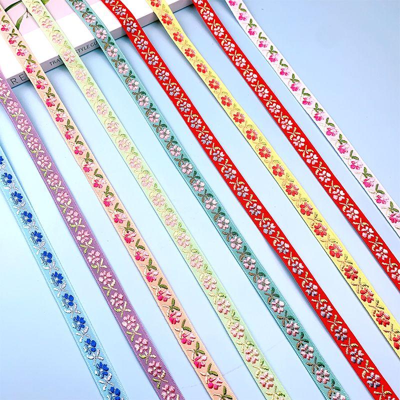 1cm Babykleidung Jacquard-Gurtband Spitze, Fächer-Saumstreifen Stoff Acht Schätze Gürtel Ethnische Accessoires Hut Dekorativer Gürtel
