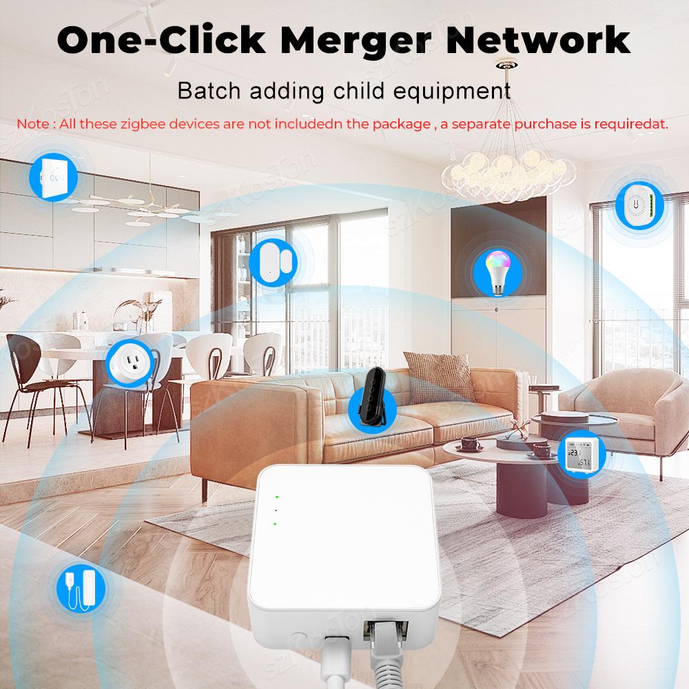 Tuya ZigBee3.0 Smart Gateway Wired Hub Smart Home Bridge Smart Life APP Voice Remote Control Works with Alexa Google Home