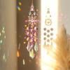 Moon Sun Colored Diamond Sun Catcher Stained Glass Wind Chimes Wall Hangings Ornaments Home Decorations Window Decor Gifts