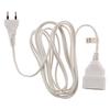 Household Extension Lead 5m - 1380W 6A - White - Zenitech