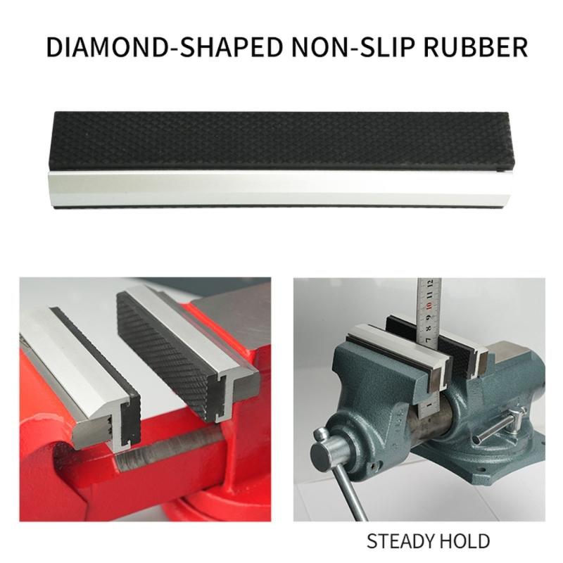 2 Pezzi Ganasce per Morsa in Alluminio con Copertura in Gomma Magnetica Protezioni per Morsa per Falegnameria, Realizzazione di Tubature, Gioielleria