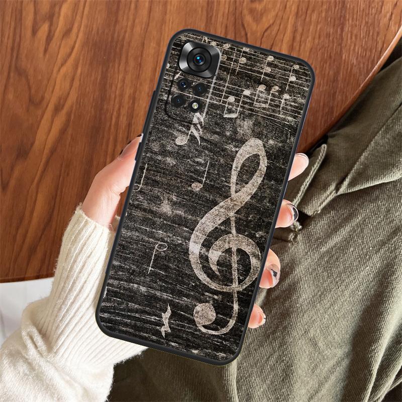 

Music Score Musical Notes Case For Xiaomi Redmi Note 13 14 Pro 12 11 10 15 Pro Plus Redmi 15 C 13 10C 12C 13C 14C Cover Redmi Note 12 Pro 4G