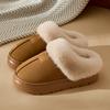 Platform Women Home Slippers Plush Warm Thick Bottom Slides Breathable Soft Non-slip Slippers