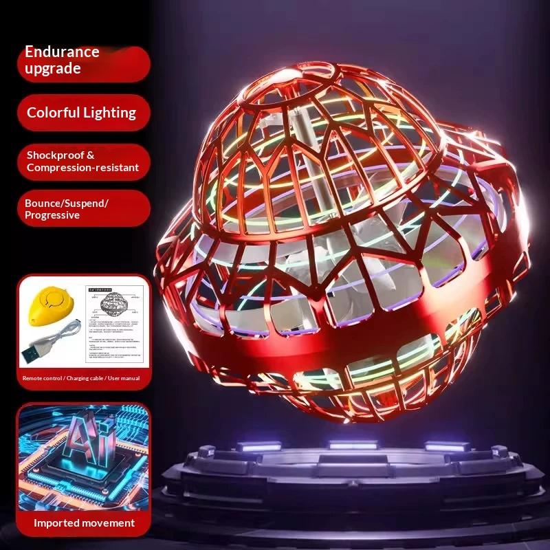 Intelligente Induktion UFO Drehende Fliegende Kugel Leuchtende Coole Fernbedienung Fliegende Scheibe Gyroskop Kinderspielzeug Junge Magische Kugel
