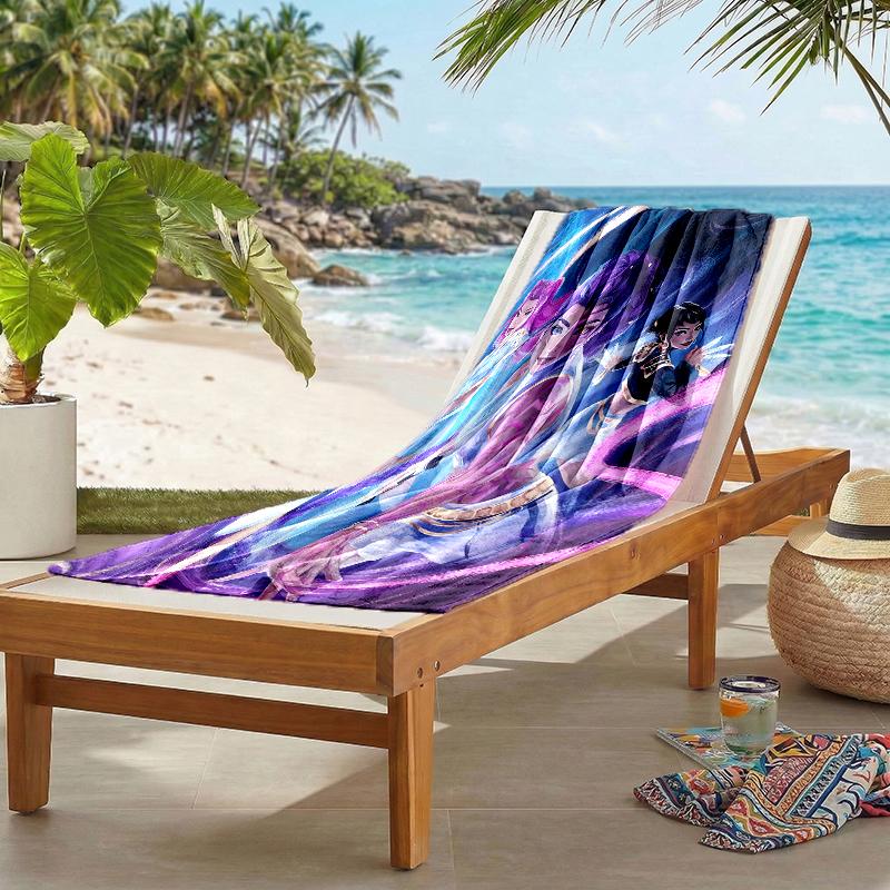 Kpop Hunter Fashion Beach Towel: Ideal for Summer Adventures Soft, absorbent and quick drying suitable for swimming and bathing