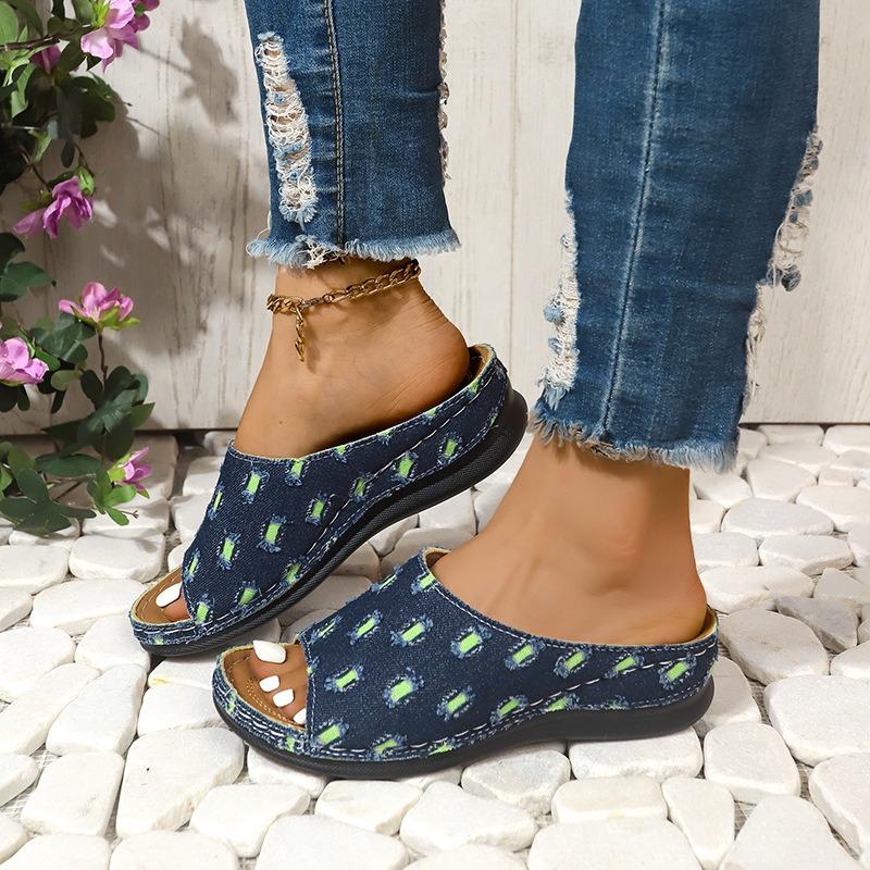 Nuove Pantofole da Donna Estive con Zeppa e Plateau Sandali Peep Toe Bocca di Pesce Taglia Grande Colorate Eleganti