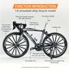 Adorno de Modelo de Bicicleta de Montaña DIY, 1:Kit de Modelo de Bicicleta Miniatura de Aleación 8 Escala