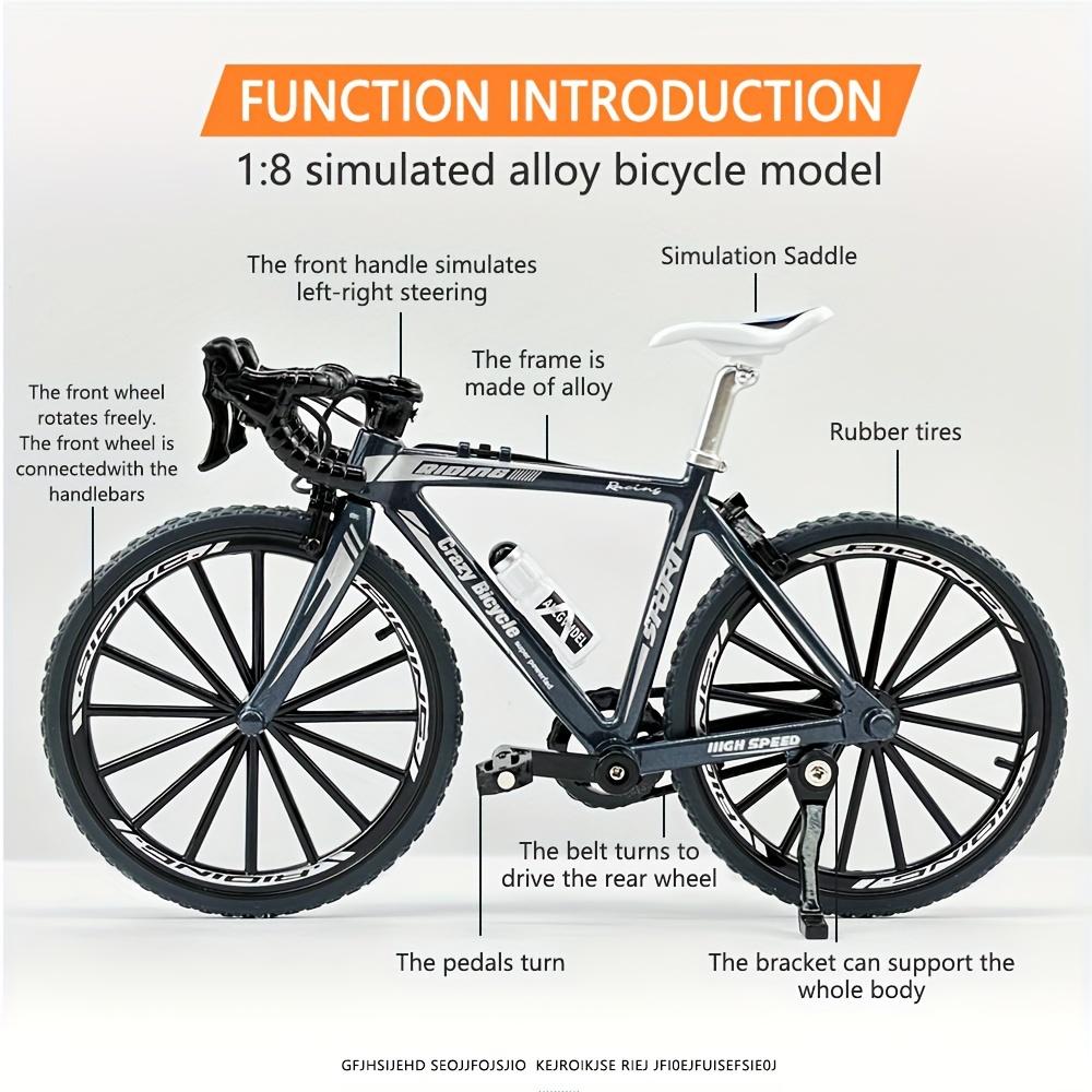 Adorno de Modelo de Bicicleta de Montaña DIY, 1:Kit de Modelo de Bicicleta Miniatura de Aleación 8 Escala