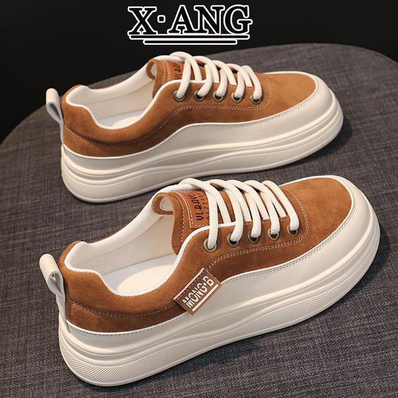 

Leather super soft-soled white shoes women s not tired feet single shoes new autumn shoes women s casual sports board shoes 40