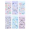 Cartoon Animal Felt Cloth Kawaii Decor Stickers Scrapbooking DIY Journaling Cute Stationery Sticker Marine Animal Decor Stickers