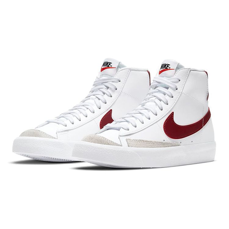 Nike Blazer Mid 77 GS White Team Red Kids Sneakers Black DA4086-102
