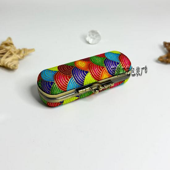 Vintage Brocade Embroidered Lipstick Case with Mirror
