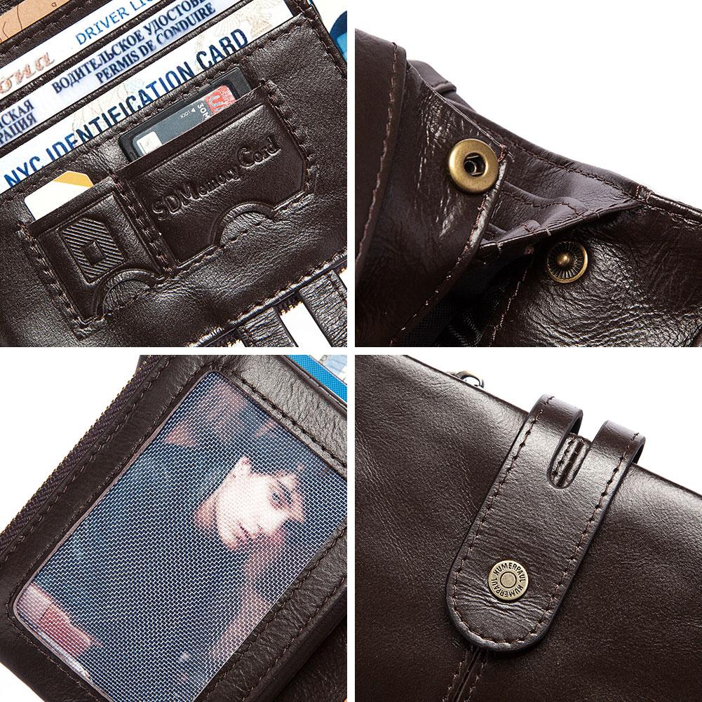 Humerpaul Genuine Leather Men's Wallets Short Luxury Brand Credit Card Holder Travel Multi-slot Credential Purse Male Carteiras