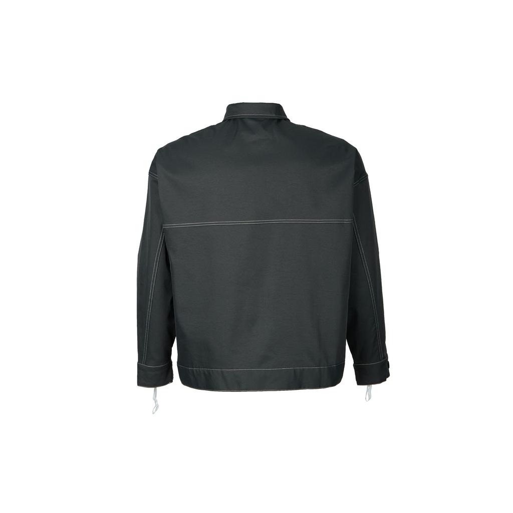 Nike Sportswear Ss25 Brand Logo Woven Oversized Comfortable Polo Long Sleeve Jacket Women Jackets Black IB5588-010