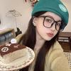Korean Style Anti-Blue Light Glasses for Large Face - No Makeup Slimming Square Frame